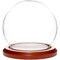 Plymor 3.5" x 4" Glass Display Dome Globe Cloche (Walnut MDF Base)